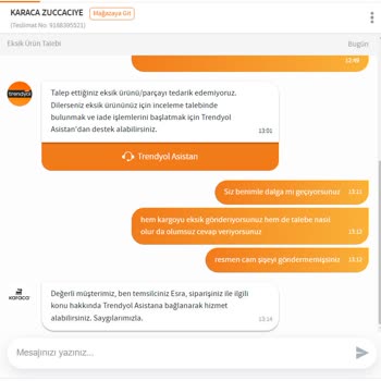 Eksik Ürün Ve İlgisiz Müşteri Hizmetleri