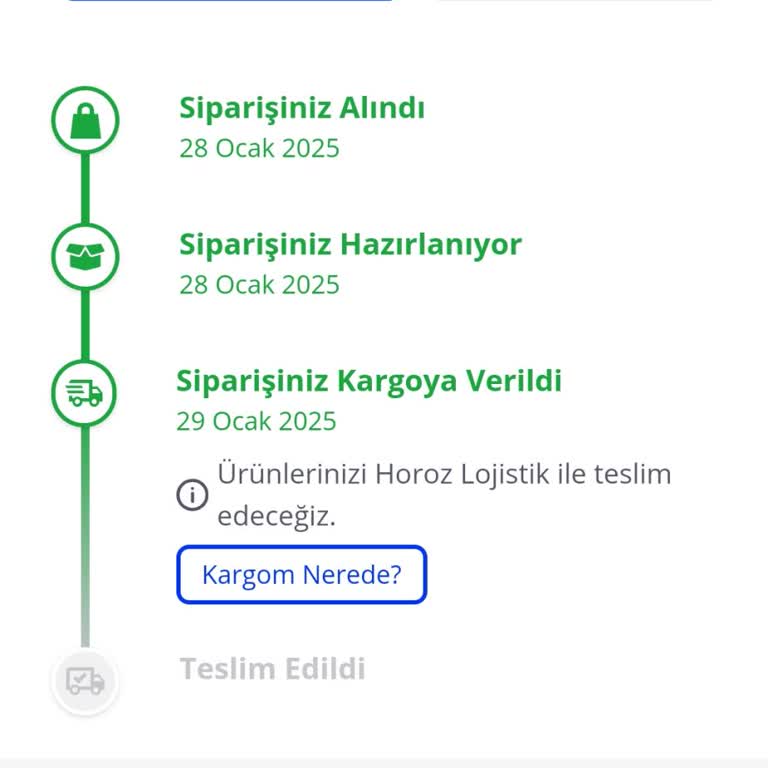 Beklenen Ürün Teslim Edilmedi
