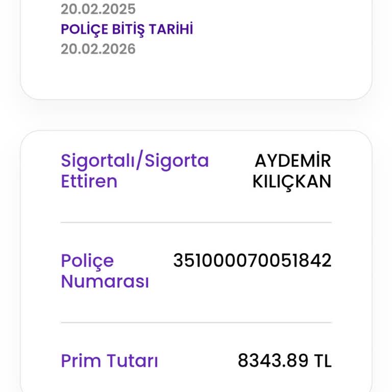 Kasko Poliçesi İptali İçin Geri Dönüş Bekleniyor