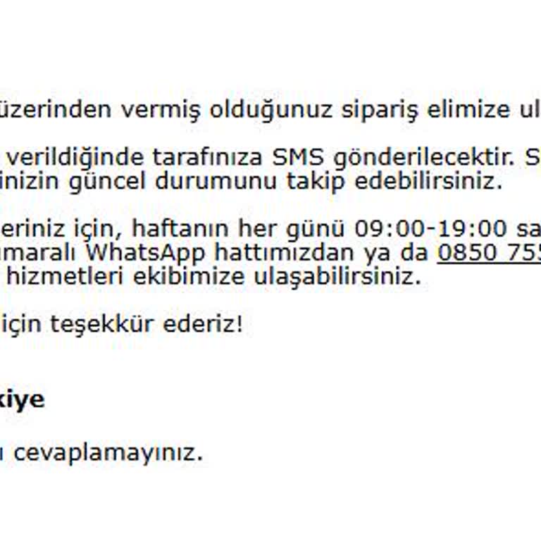 Sipariş Kargoya Verilmedi