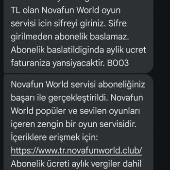 NovafunWorld Abonelik Yapmış