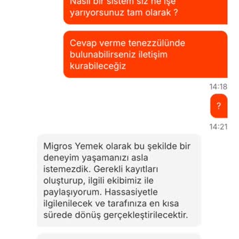 Migros'un Müşteri Hizmetleri Hayal Kırıklığı