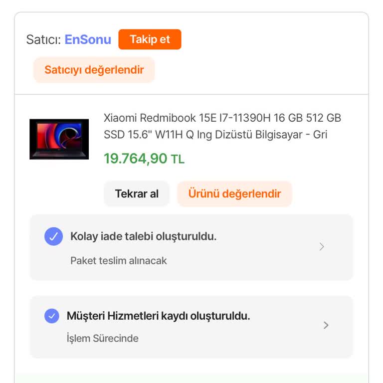 Hepsiburada Destek Sürecinde Belirsizlik Ve Yetersiz Çözüm