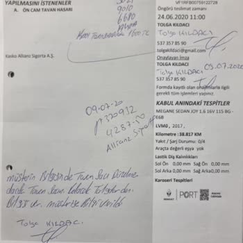 Renault Servisinde Bilgilendirmesiz Tavan Boyama Mağduriyeti