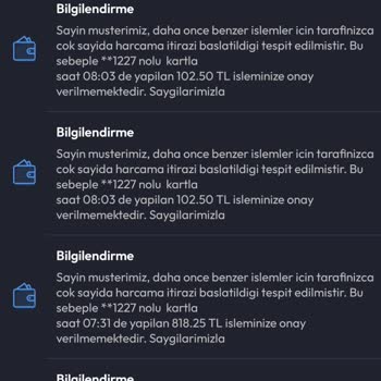 Kredi Kartı Kullanım Kısıtlaması