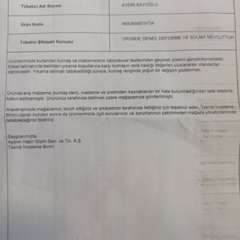 Pierre Cardin Gömleklerinde Hızla Solan Renk Ve İade Sorunu