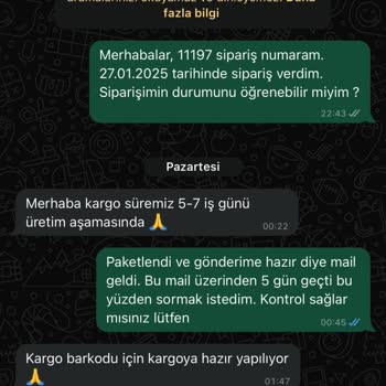Sipariş Gecikmesi Ve İletişim Sorunu
