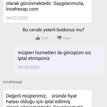 Yanlış Fiyat Gerekçesiyle İptal Edilen Siparişe Tepki