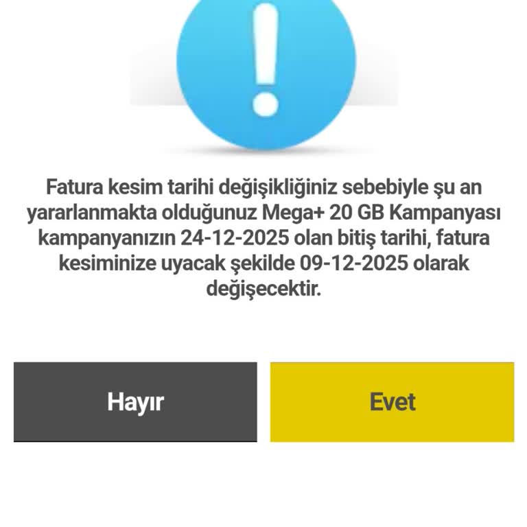 Fatura Kesim Tarihi Değişiklik Sorunu