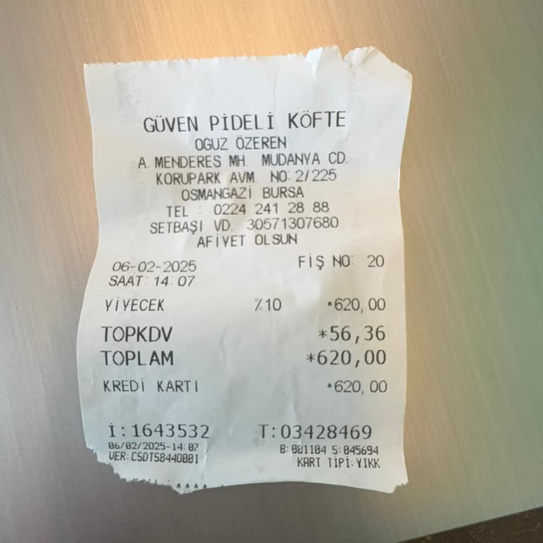 Bursa Korupark AVM'de Hayal Kırıklığı: Güven Pideli Köfte'de Yaşanan Sorun