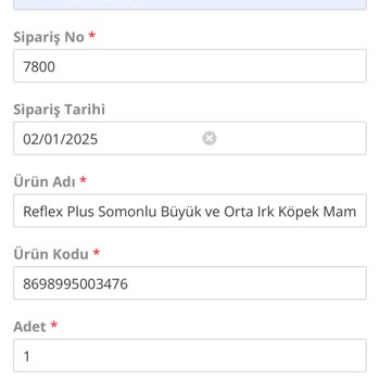 Reflex Köpek Maması Siparişinde Teslimat Sorunu