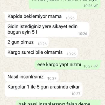 Mama Siparişi Verdim, Ne Ürün Var Ne İade!