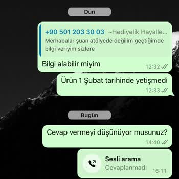 Teslim Edilmeyen Ürünler Ve İletişimsizlik