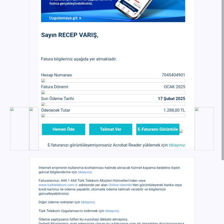 Türk Telekom'dan Beklenmedik Fatura Şoku