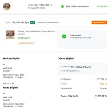 Koçtaş'tan Aldığım Yemek Masası Kullanılamaz Durumda Ve Müşteri Hizmeti Yetersiz