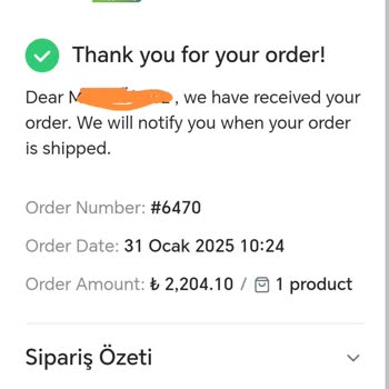 Eksik Gelen Sipariş Ve İletişim Sorunları