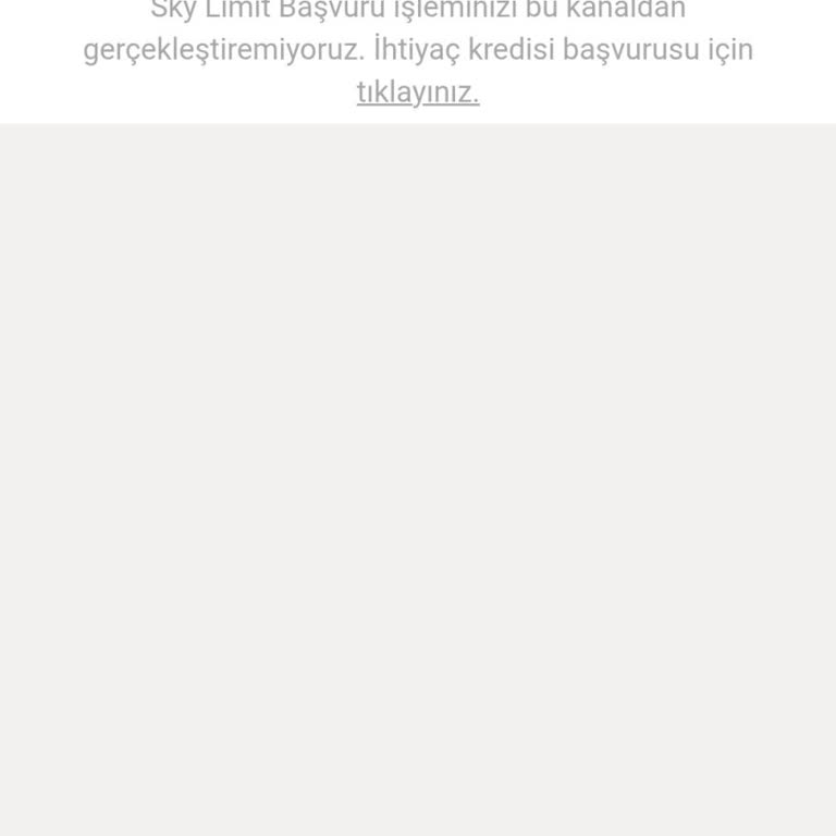 Sky Limit Artırımı İçin Şubeye Gitme Zorunluluğu