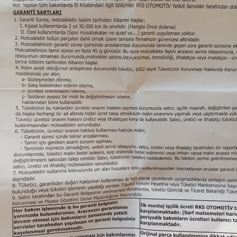 Garantili Motorun Arızalı Parçaları İçin Çözüm Bekleniyor