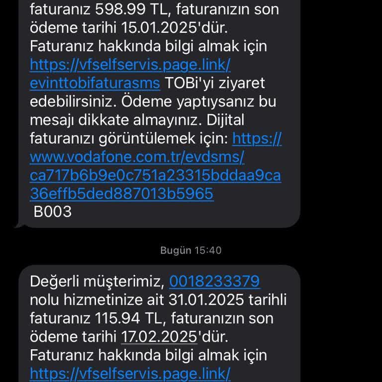 Vodafone Ev İnterneti Fatura Sorunu