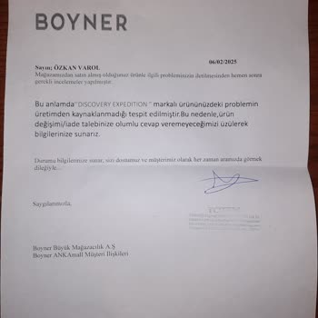 Boyner Mont Renk Değiştirme Sorunu Ve Müşteri Hizmetleri Hayal Kırıklığı