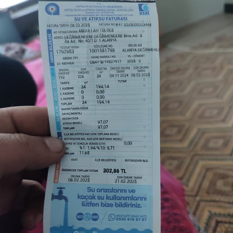 Atık Su Bedeli Haksızlığı