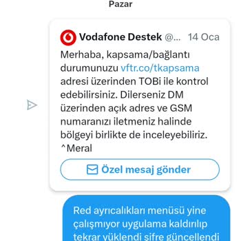 Vodafone Red Ayrıcalıklarına Erişememe Sorunu
