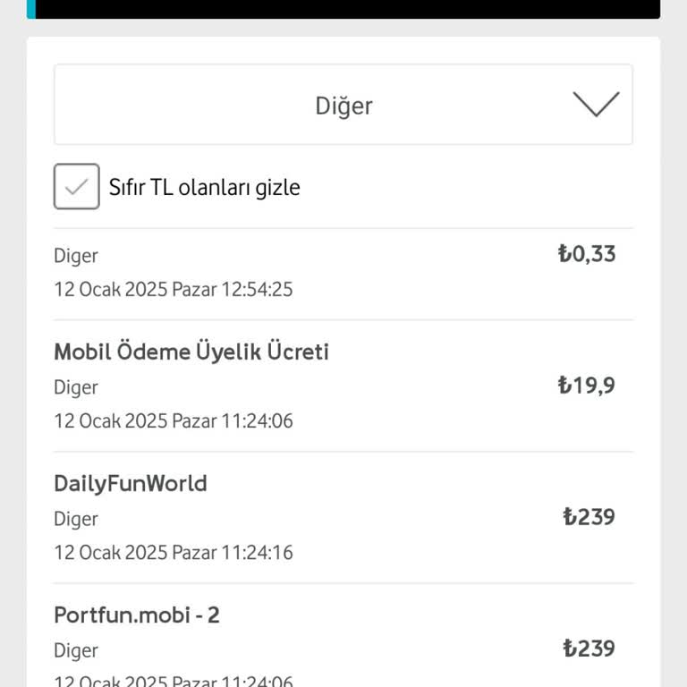 Portfun.mobi Hatalı Fatura Ücretlendirmesi
