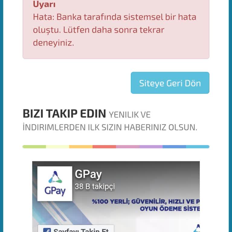 İninal Kart İle GameSatış Bakiye Yükleme Sorunu