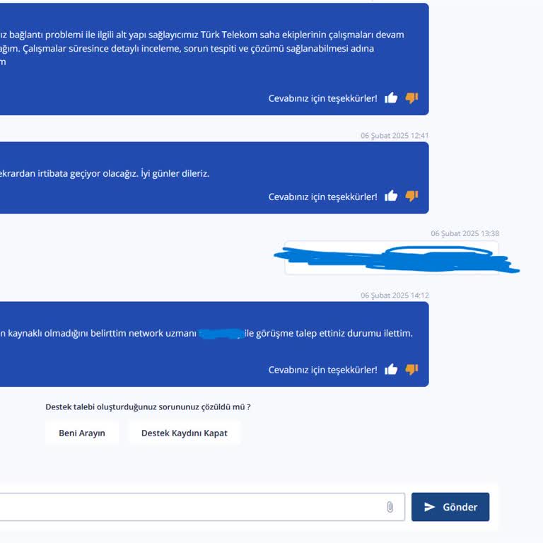 TurkNet'te Çözüm Üretemeyen Teknik Destek Ve Uzayan Süreç