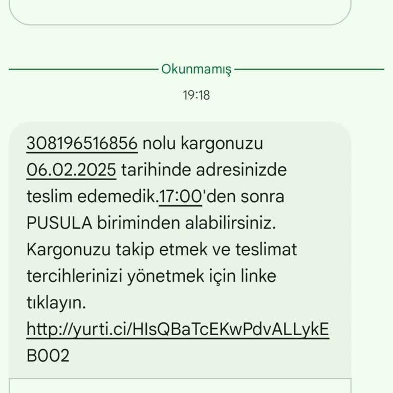 Yurtiçi Kargo 2. Kez Evime Gelmeden Şubeye Gitti