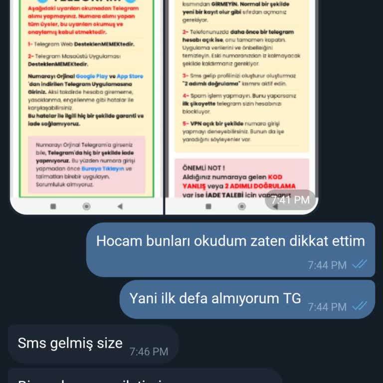Aldığım Telegram Numarası Çalışmadı, Ücret İadesi Yapılmadı