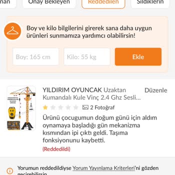 Trendyol'da Olumsuz Yorum Engeli Ve İlgisizlik