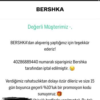 İptal Edilen Sipariş Ve Geçersiz Promosyon Kodu Sorunu
