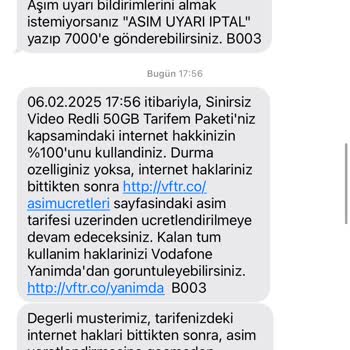 Hatalı İnternet Aşım Uyarıları Ve Yanlış Faturalandırma