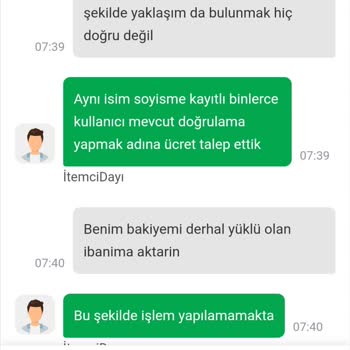 Hesap Bilgilerimle Yapılan Haksız İşlem