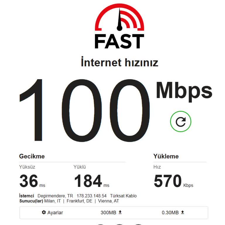 Akşam Saatlerinde Kablo Net Upload Hızı Sorunu