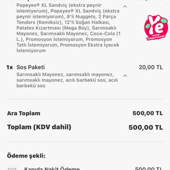 Sipariş Hataları Ve İptal Edilemeyen İşlemler