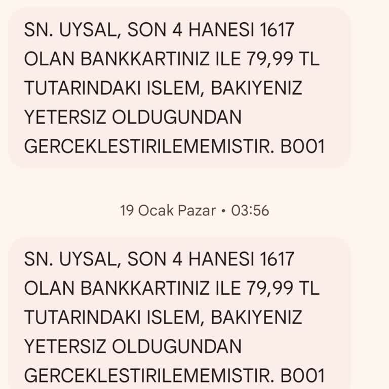 Banka Kartımdan Habersiz Para Çekme Girişimi
