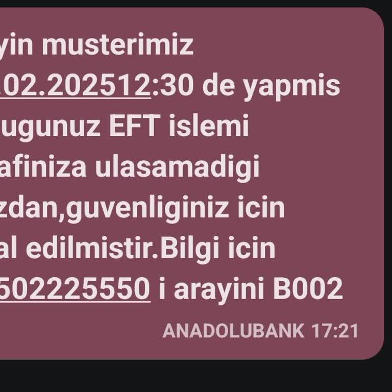 EFT İşlemi Ve Müşteri Hizmetleri Hayal Kırıklığı