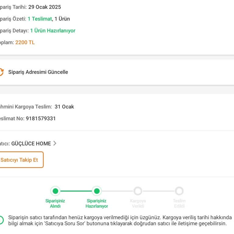 Trendyol'da Kargo Teslimat Sorunu Ve İletişimsizlik