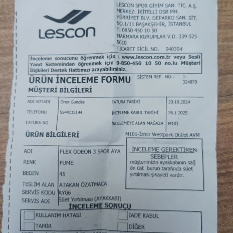 Lescon Ayakkabıda Süet Yırtılması: Müşteri Mağduriyeti Ve İade Sorunu