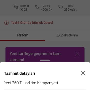Vodafone Taahhüt Tarihi Mağduriyeti