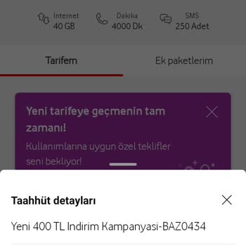Vodafone Taahhüt Tarihi Mağduriyeti