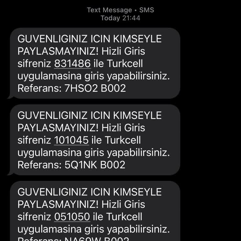 Yanlış Gönderilen Hızlı Giriş Mesajı Hakkında Şikayet