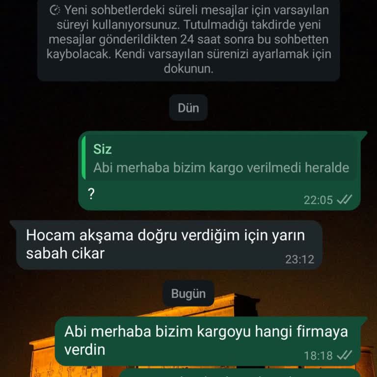 Sipariş Sonrası Sessizlik