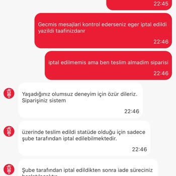 Sipariş İptali Ve Yanıltıcı Bilgilendirme Sorunu