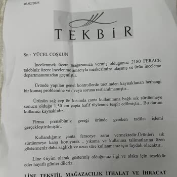 Tekbir Mağazası Ürün Kalitesi Ve Müşteri Hizmeti Sorunu