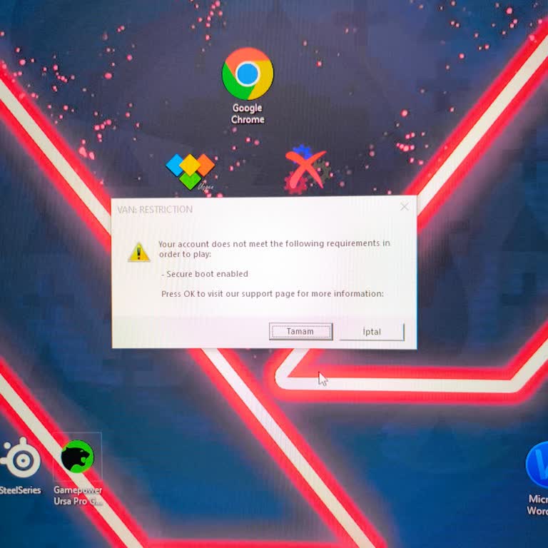 Valorant Ana Hesabım İnternet Kafede Hata Veriyor