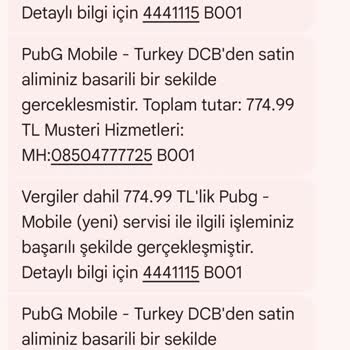 Mobil Ödemede Bilgim Dışında Çekim Yapıldı
