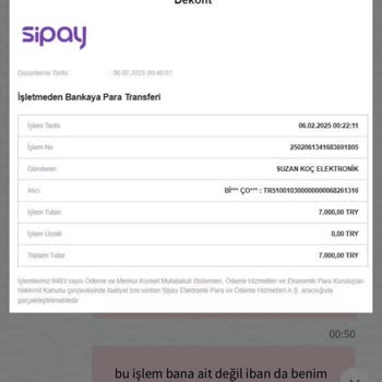 Yanlış IBAN İle Yapılan Ödeme Sorunu